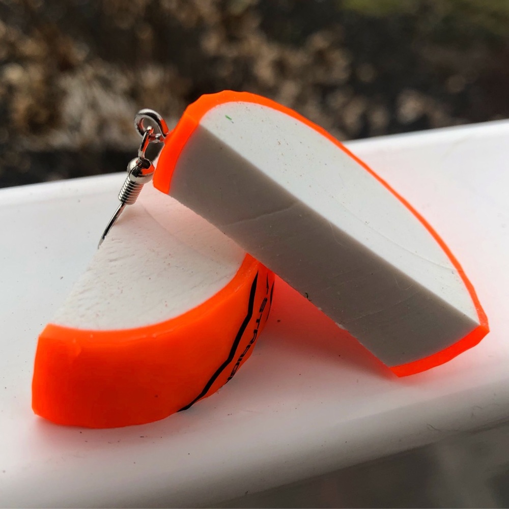 Neon Golf ball earrings